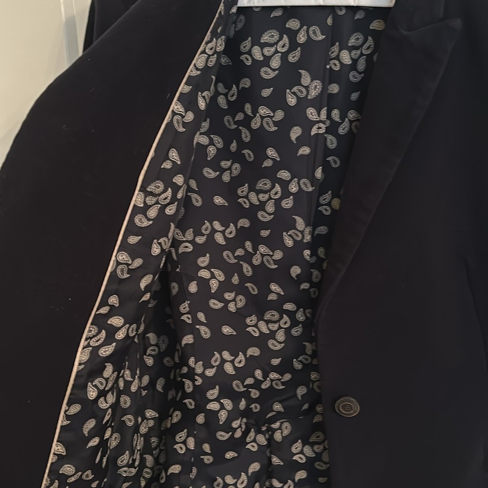 Zara Blazer with elbow patches, navy blue size large - Picture 2 of 3